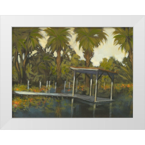 Peaceful I White Modern Wood Framed Art Print by Larson