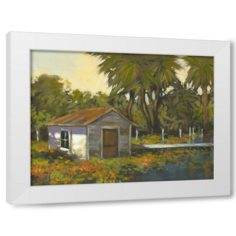 Peaceful II White Modern Wood Framed Art Print by Larson