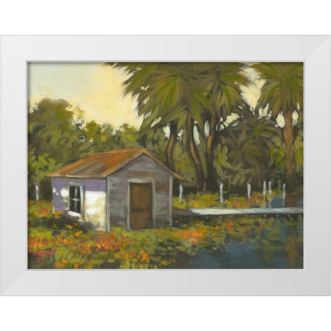 Peaceful II White Modern Wood Framed Art Print by Larson