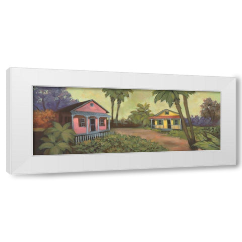 The Girl Next Door White Modern Wood Framed Art Print by Larson