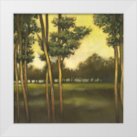 Through the Trees II White Modern Wood Framed Art Print by Larson