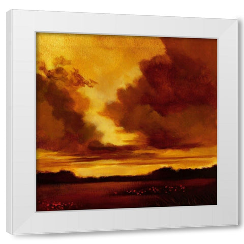 Burnished Sky I White Modern Wood Framed Art Print by Davis
