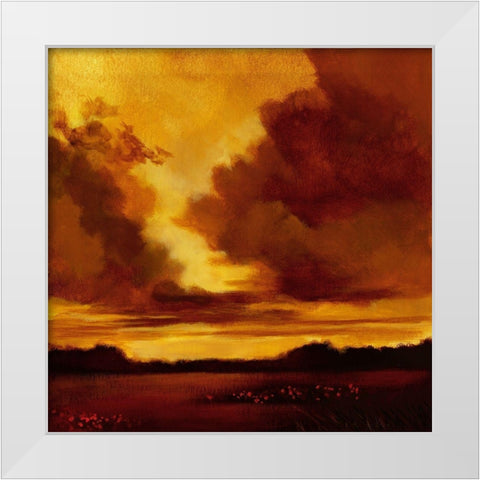 Burnished Sky I White Modern Wood Framed Art Print by Davis
