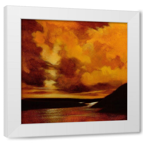 Burnished Sky II White Modern Wood Framed Art Print by Davis