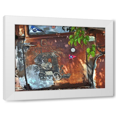 Fish Wagon I White Modern Wood Framed Art Print by Mack