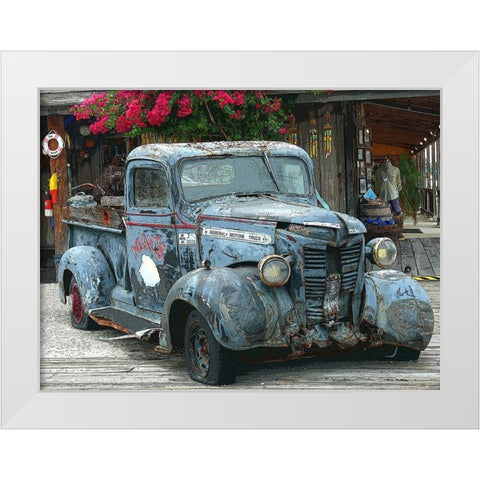 Fish Wagon II White Modern Wood Framed Art Print by Mack