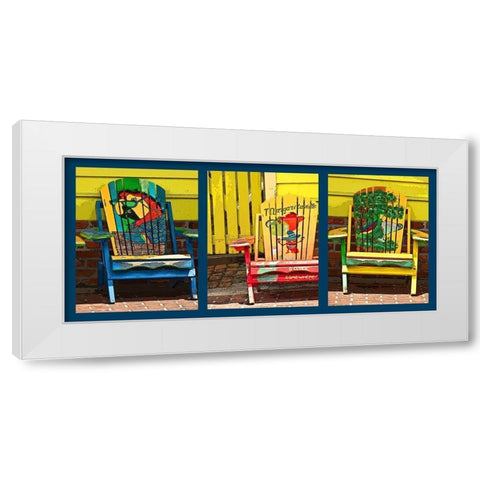 Its Five OClock Somewhere White Modern Wood Framed Art Print by Mack