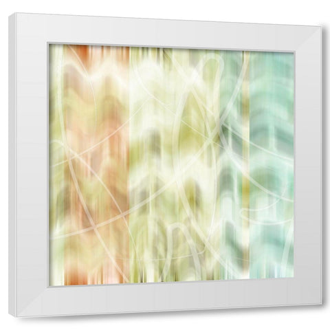 Blends I White Modern Wood Framed Art Print by King