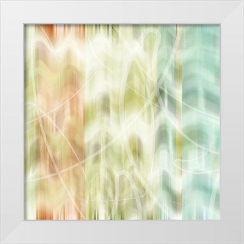 Blends I White Modern Wood Framed Art Print by King