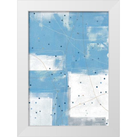 Confetti I White Modern Wood Framed Art Print by King