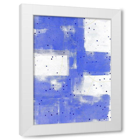 Confetti V White Modern Wood Framed Art Print by King