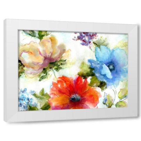 Spring Watercolor I White Modern Wood Framed Art Print by King