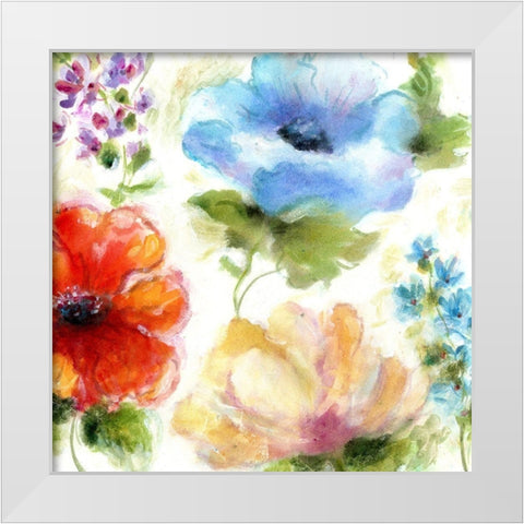 Spring  Watercolor III White Modern Wood Framed Art Print by King