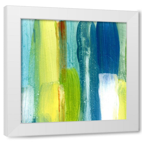 Brush Stroke I White Modern Wood Framed Art Print by King