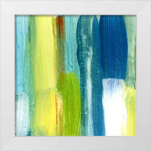 Brush Stroke I White Modern Wood Framed Art Print by King