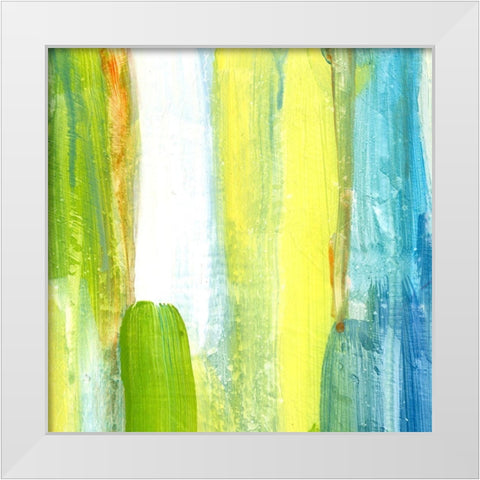 Brush Stroke II White Modern Wood Framed Art Print by King