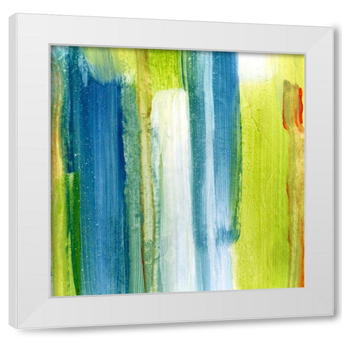Brush Stroke III White Modern Wood Framed Art Print by King