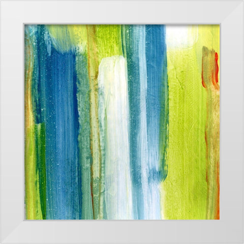 Brush Stroke III White Modern Wood Framed Art Print by King