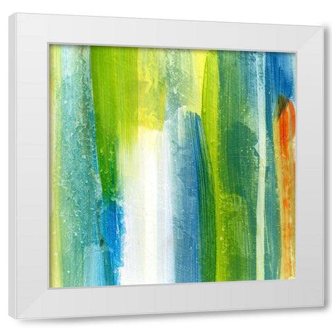 Brush Stroke IV White Modern Wood Framed Art Print by King
