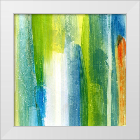 Brush Stroke IV White Modern Wood Framed Art Print by King