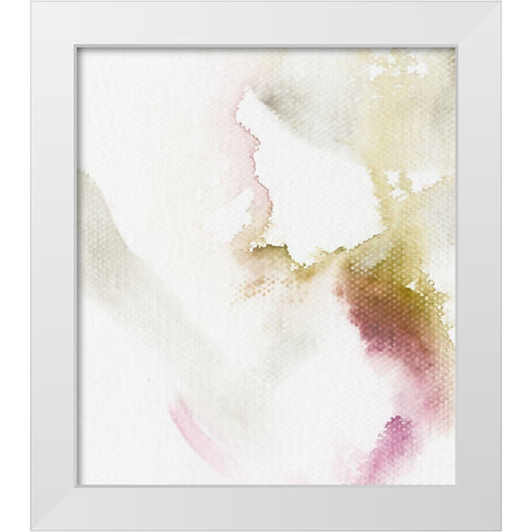 Softness I White Modern Wood Framed Art Print by King