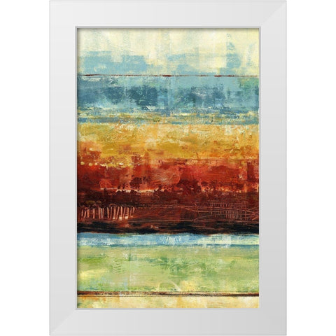 Umber and Ochre I White Modern Wood Framed Art Print by King