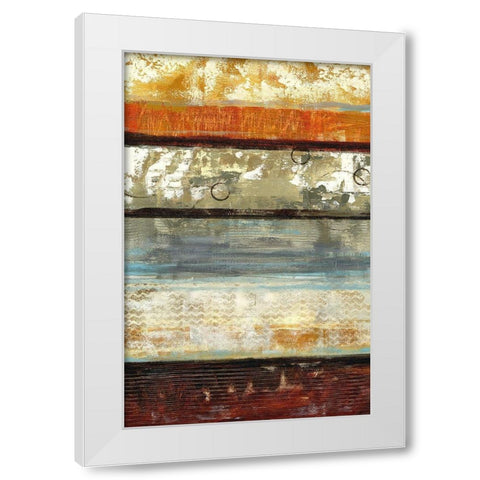 Umber and Ochre II White Modern Wood Framed Art Print by King