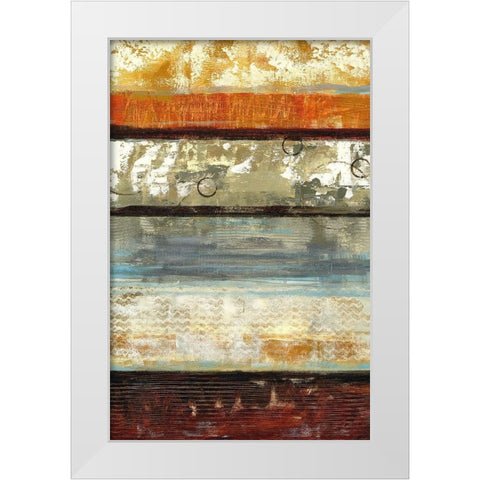 Umber and Ochre II White Modern Wood Framed Art Print by King