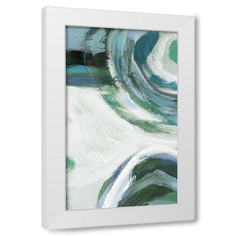 Loop I White Modern Wood Framed Art Print by King