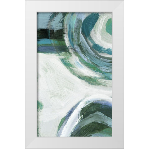 Loop I White Modern Wood Framed Art Print by King
