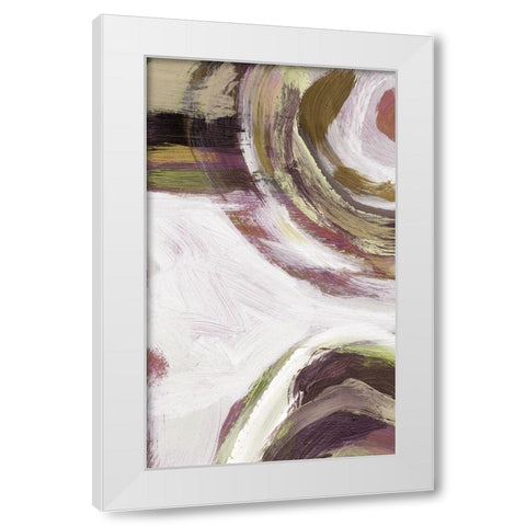 Loop Rose I White Modern Wood Framed Art Print by King