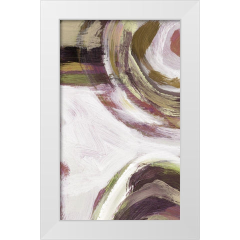 Loop Rose I White Modern Wood Framed Art Print by King