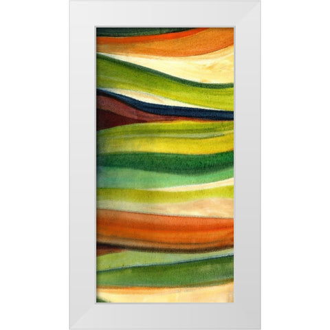 River Earth I White Modern Wood Framed Art Print by King