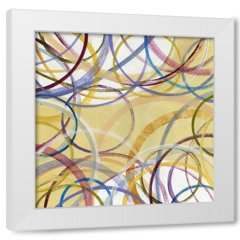 Perimeter I White Modern Wood Framed Art Print by King