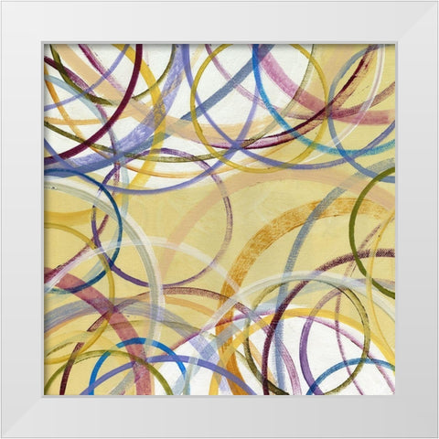 Perimeter I White Modern Wood Framed Art Print by King