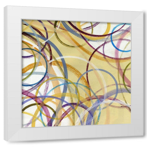 Perimater II White Modern Wood Framed Art Print by King