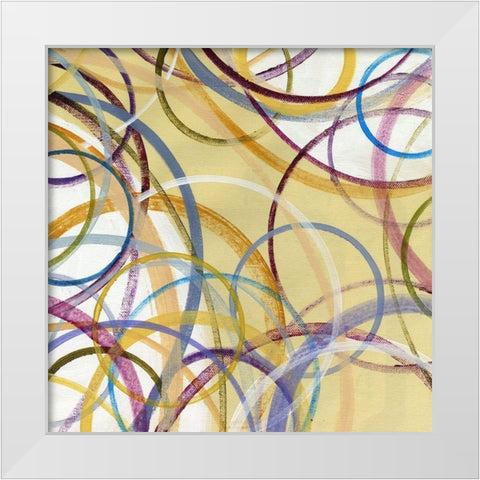 Perimater II White Modern Wood Framed Art Print by King
