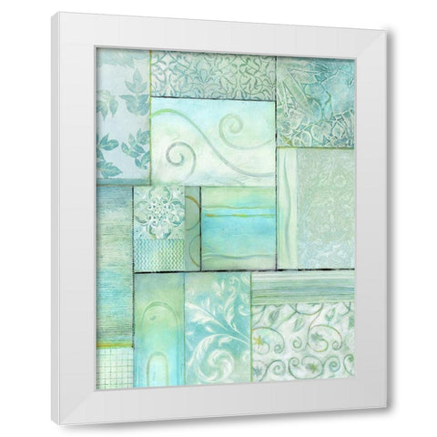 Seaglass I White Modern Wood Framed Art Print by King