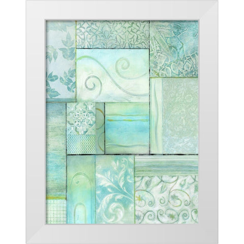 Seaglass I White Modern Wood Framed Art Print by King