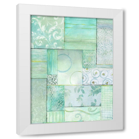 Seaglass II White Modern Wood Framed Art Print by King