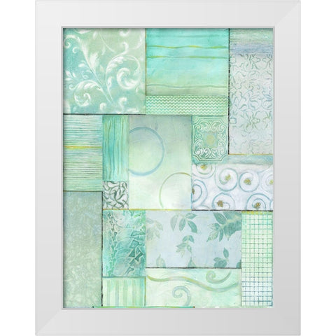 Seaglass II White Modern Wood Framed Art Print by King