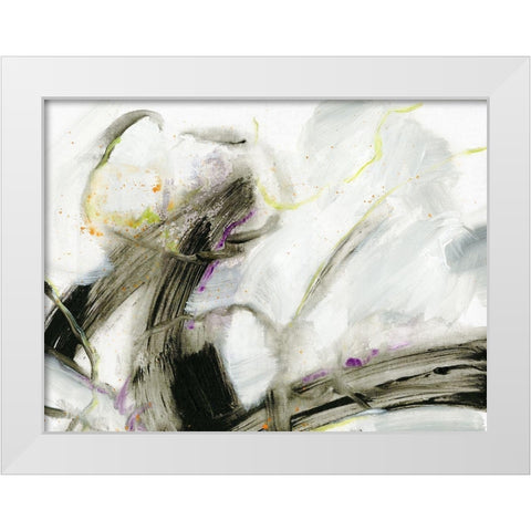 Swash II White Modern Wood Framed Art Print by King