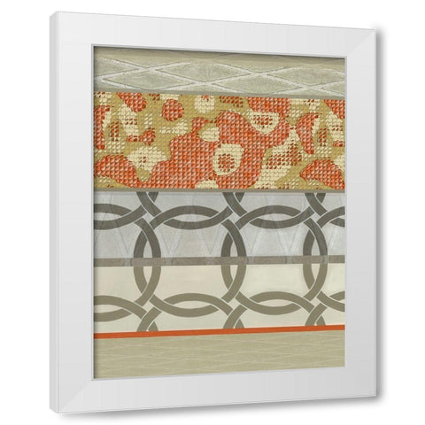 Linked Rust II White Modern Wood Framed Art Print by Nola