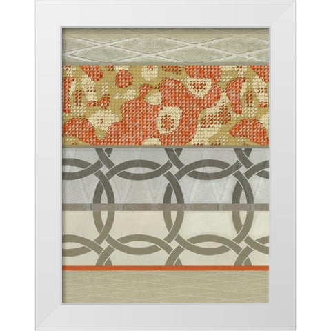 Linked Rust II White Modern Wood Framed Art Print by Nola