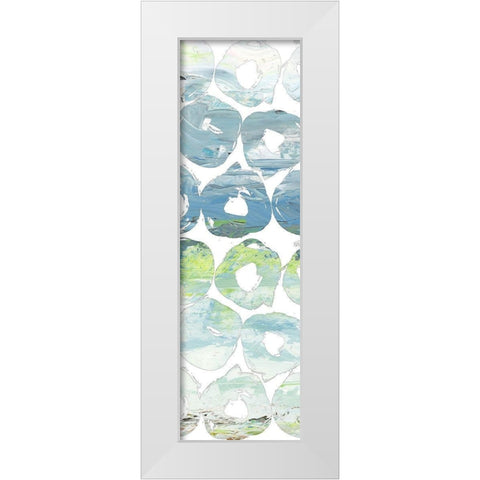 Round Brush I White Modern Wood Framed Art Print by Nola