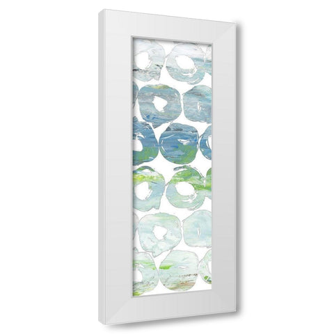 Round Brush III White Modern Wood Framed Art Print by Nola