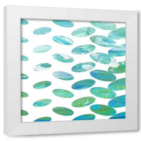 Water Disc I White Modern Wood Framed Art Print by Nola