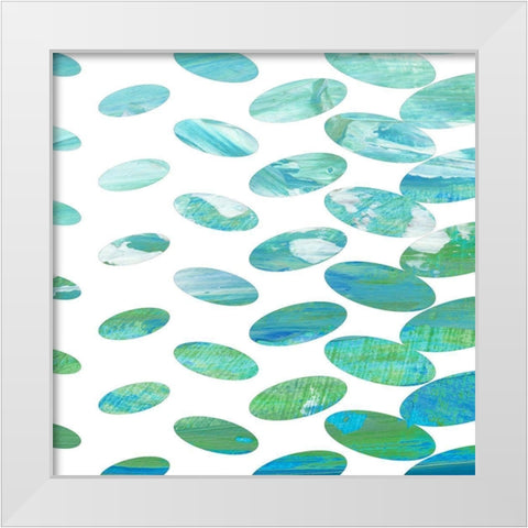 Water Disc I White Modern Wood Framed Art Print by Nola