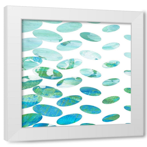 Water Disc II White Modern Wood Framed Art Print by Nola