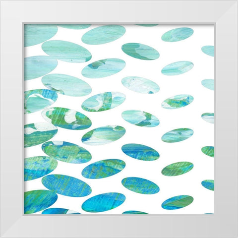 Water Disc II White Modern Wood Framed Art Print by Nola